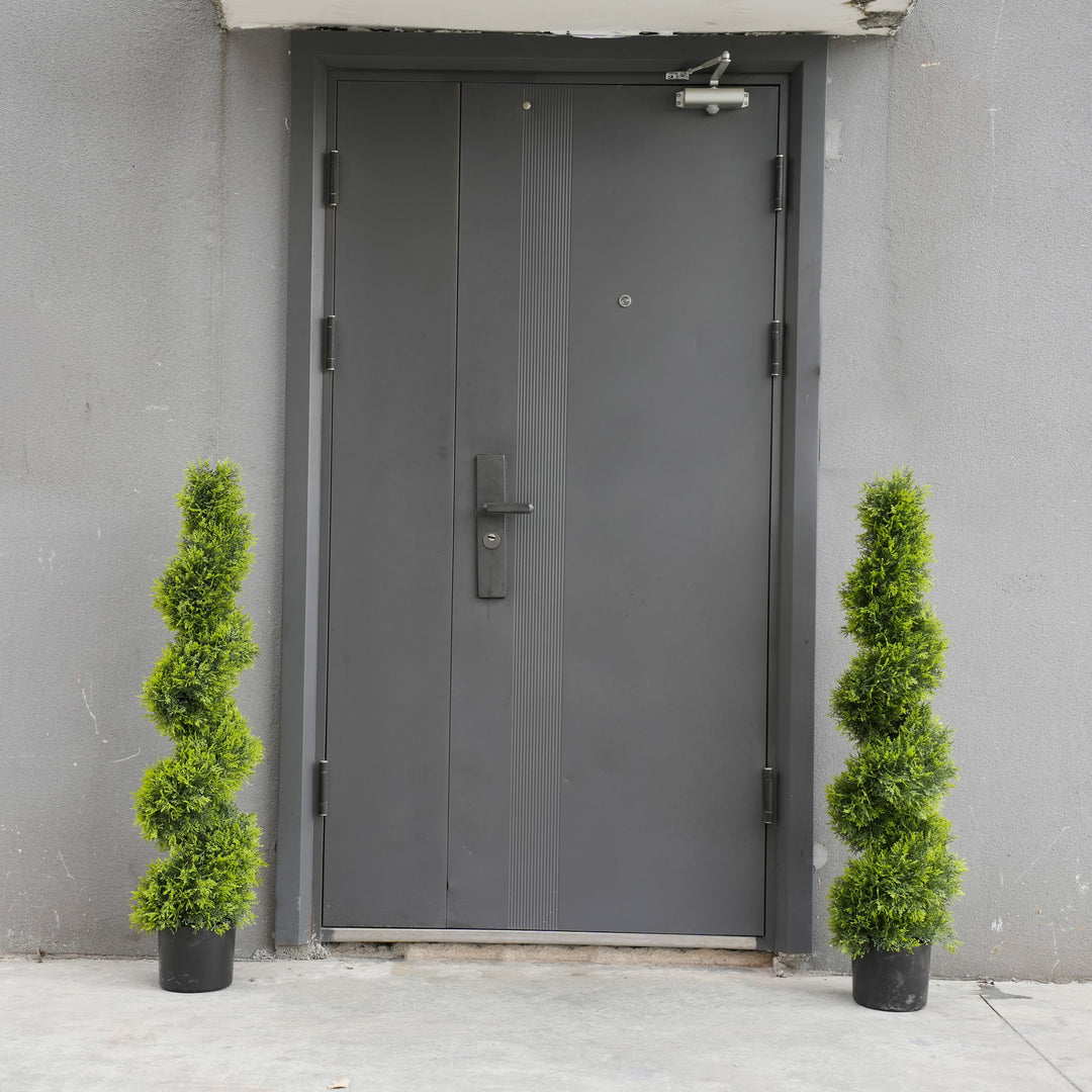 Pair Of Best Artificial 4ft Cedar Spiral Trees