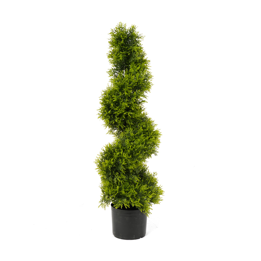 Pair Of Best Artificial 3ft Cedar Spiral Trees