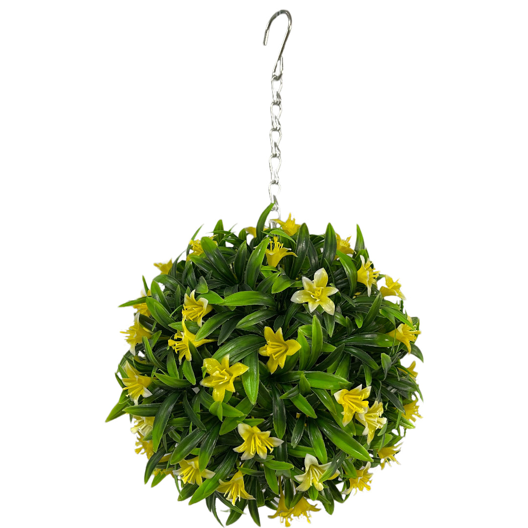 Best Artificial Yellow Lush Lily Flower Ball
