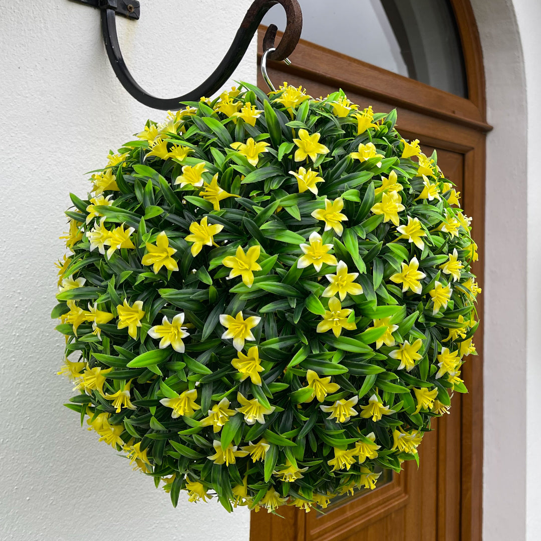 Best Artificial Yellow Lush Lily Flower Ball