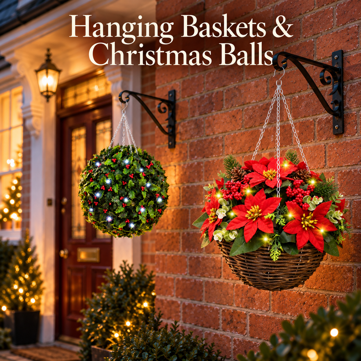 Hanging baskets & Christmas Balls