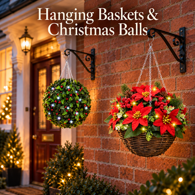 Hanging baskets & Christmas Balls