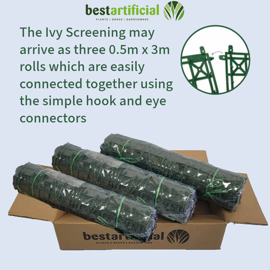Best Artificial 3m wide English Ivy Leaf Screening