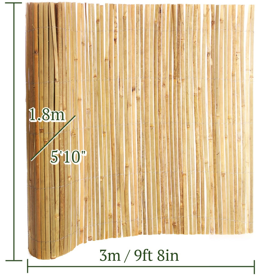 Bamboo Split Slat Fencing Screening Rolls for Garden Outdoor Privacy