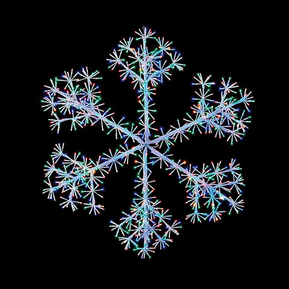 120cm Multi Coloured Christmas Starburst Snowflake Light with 960 LEDs Suitable for Outdoor use