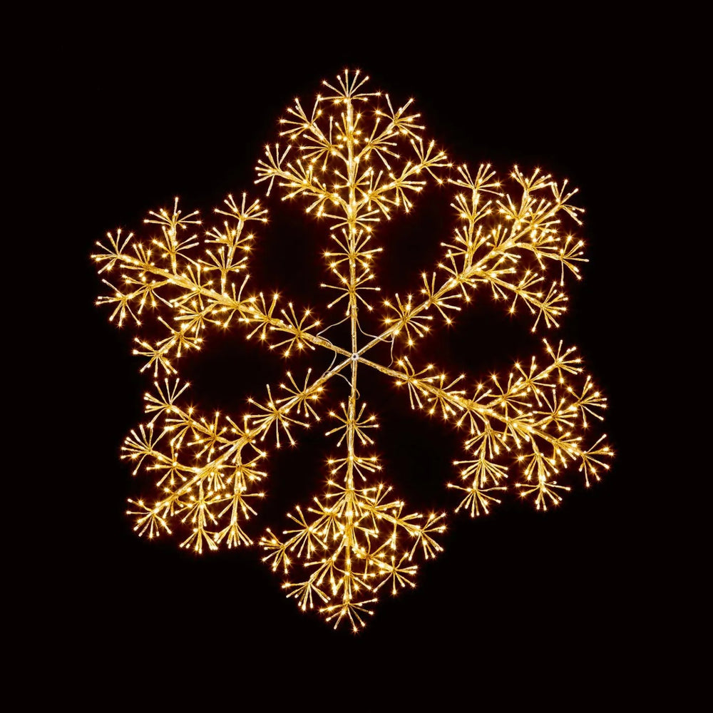 120cm Warm White Christmas Starburst Snowflake Light with 960 LEDs Suitable for Outdoor use