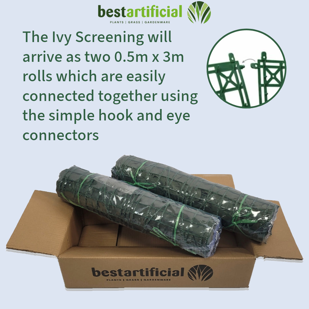 Best Artificial 3m wide English Ivy Leaf Screening