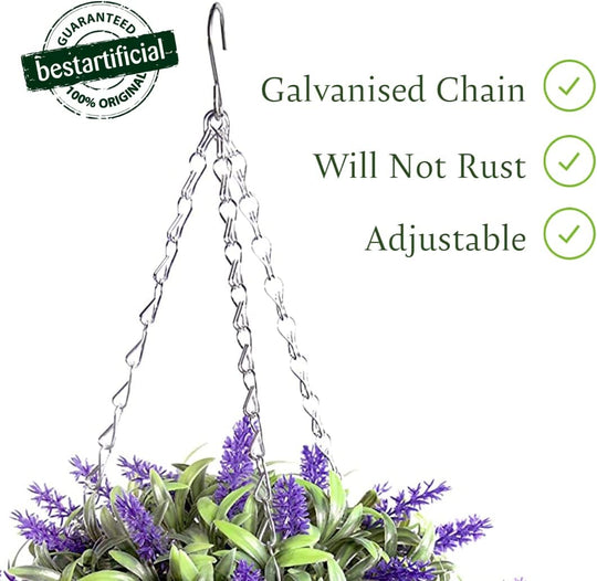 Pair Of Best Artificial 28cm Lavender Topiary Balls - Suitable for Outdoor Use - Weather Resistant - UV Fade Resistant (Purple)
