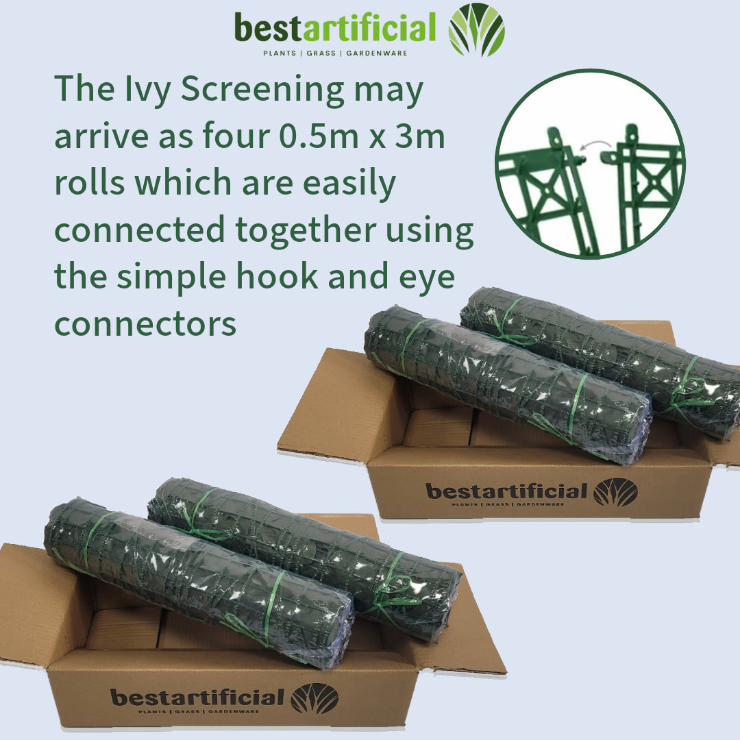 Best Artificial 3m wide English Ivy Leaf Screening
