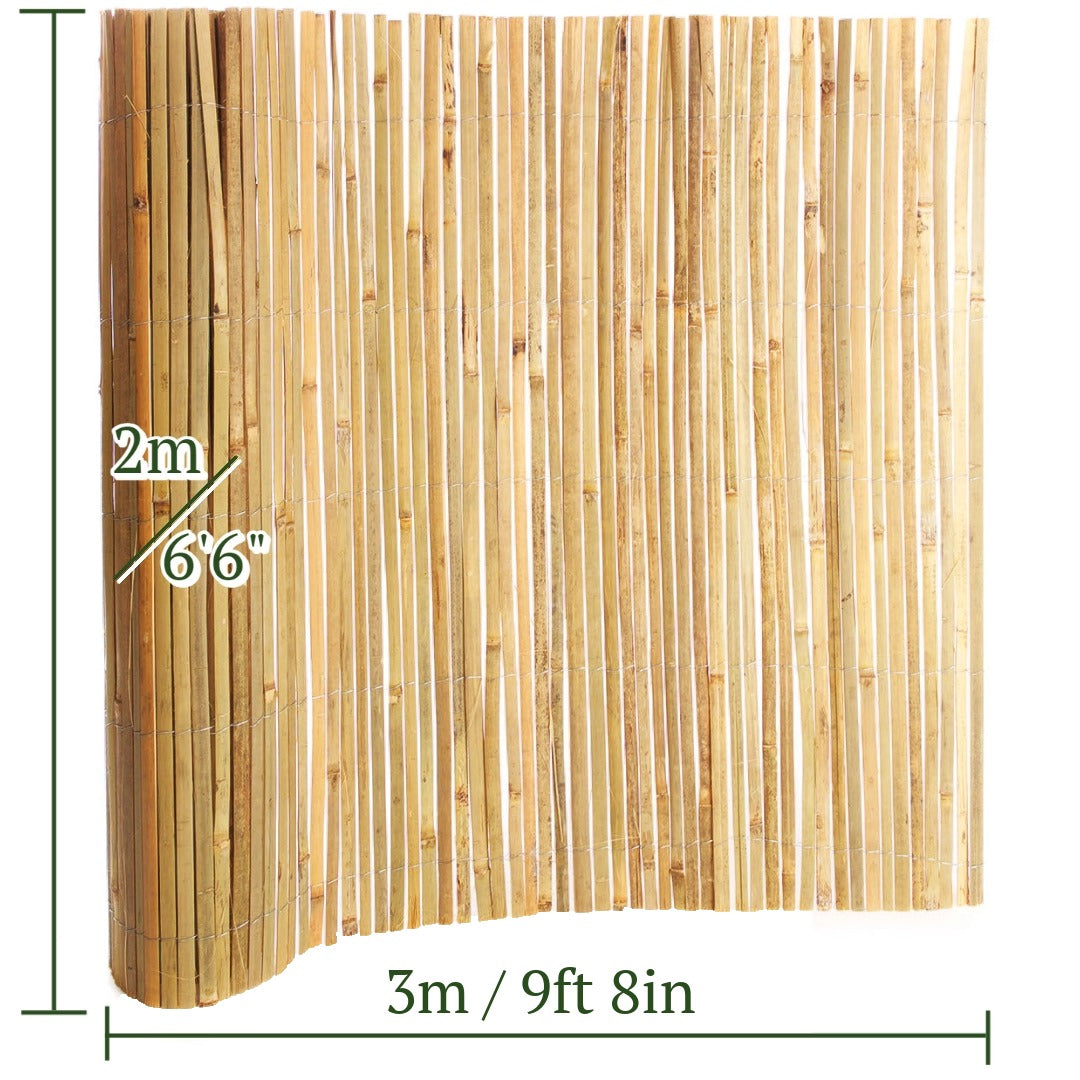 Bamboo Split Slat Fencing Screening Rolls for Garden Outdoor Privacy