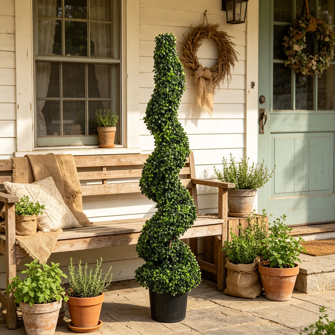 Best Artificial Boxwood Spiral Topiary Tree