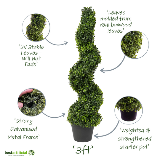 Best Artificial Boxwood Spiral Topiary Tree