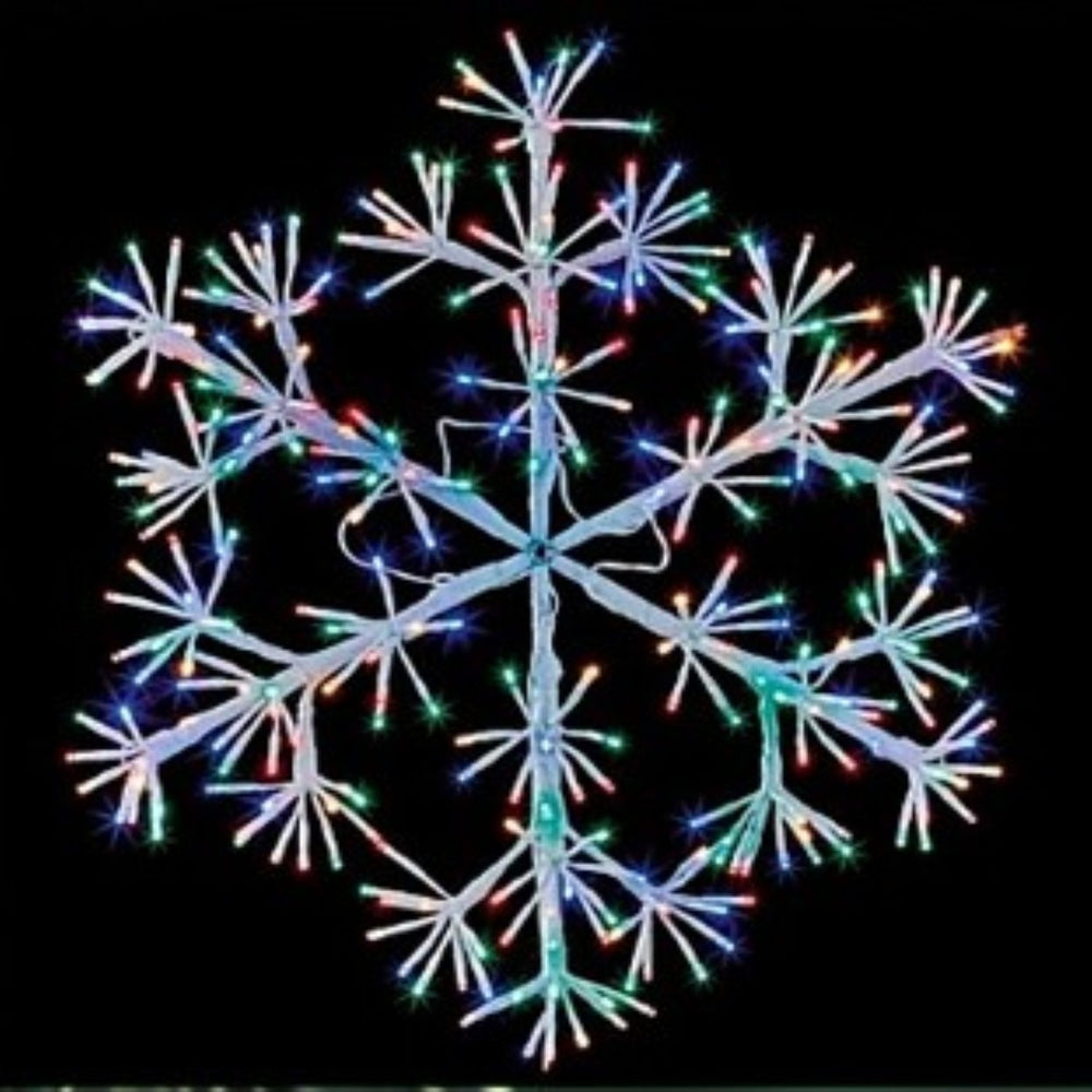 60cm Multi Coloured Christmas Starburst Snowflake Light with 300 LEDs Suitable for Outdoor use