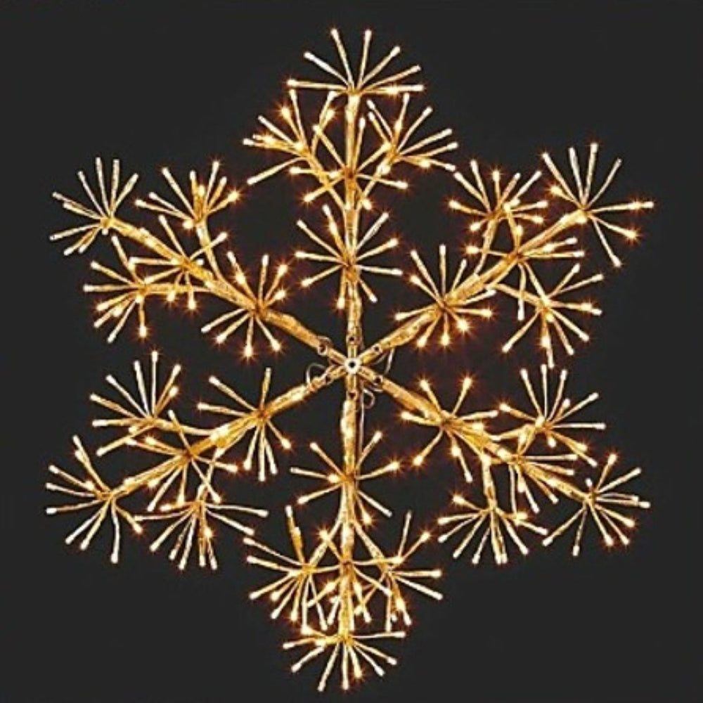 60cm Warm White Christmas Starburst Snowflake Light with 300 LEDs Suitable for Outdoor use