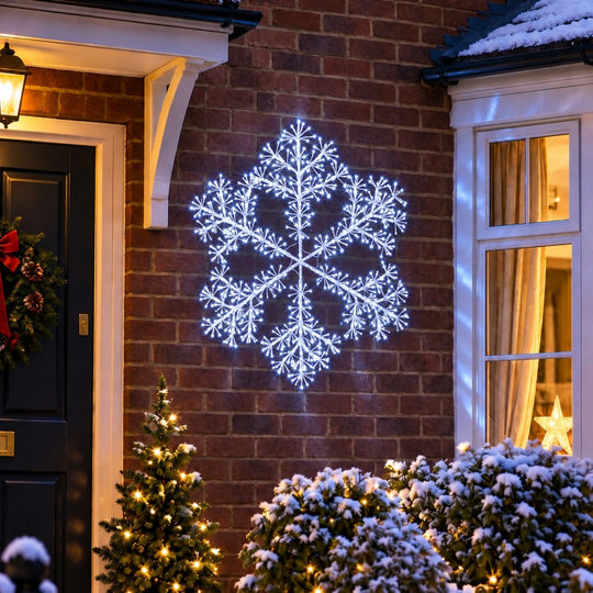 90cm Bright White Christmas Starburst Snowflake Light with 660 LEDs Suitable for Outdoor use