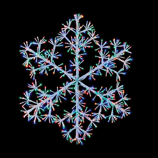 90cm Multi Coloured Christmas Starburst Snowflake Light with 660 LEDs Suitable for Outdoor use