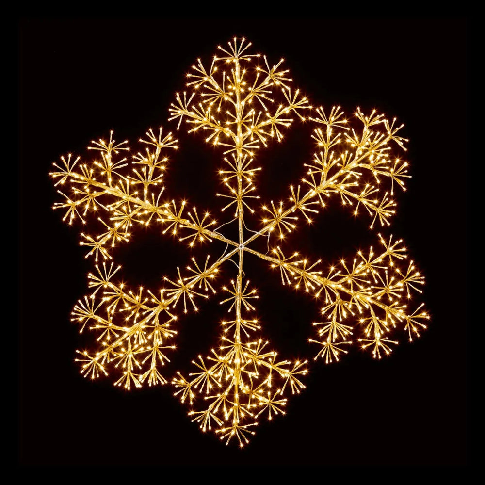 90cm Warm White Christmas Starburst Snowflake Light with 660 LEDs Suitable for Outdoor use
