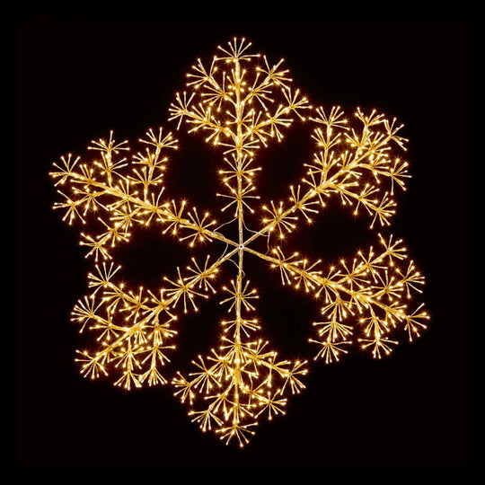 90cm Warm White Christmas Starburst Snowflake Light with 660 LEDs Suitable for Outdoor use
