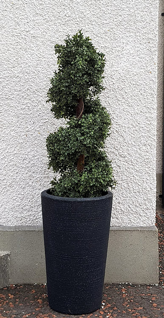 Natural Look 3ft Boxwood Topiary Spiral Tree UV Fade Protected
