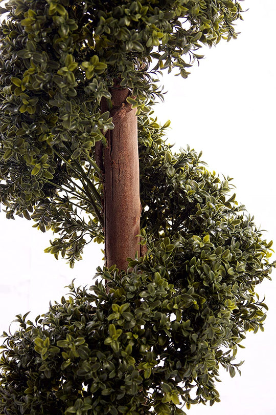 Natural Look 3ft Boxwood Topiary Spiral Tree UV Fade Protected