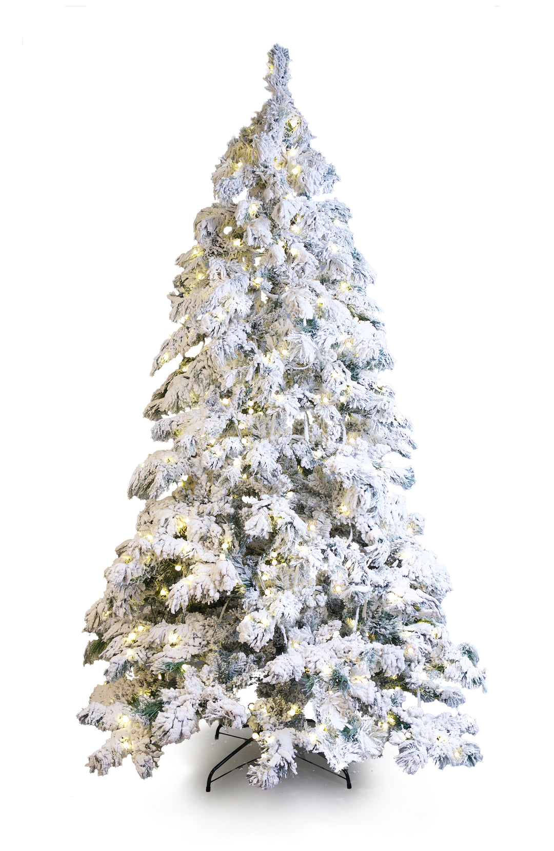 Best Artificial Pre Lit Pearl LED Heavy Snow Flocked Arbol Christmas Tree With Extra Large Downward Sweeping Hinged Branches