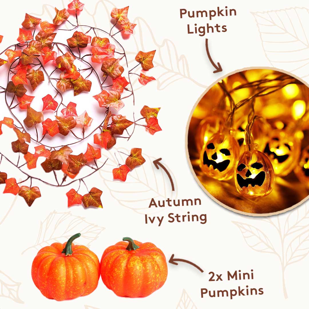 Best Artificial Autumn Halloween Fall Harvest Decorations Bundle Pack