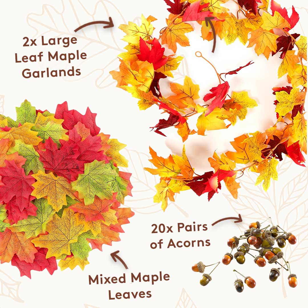 Best Artificial Autumn Halloween Fall Harvest Decorations Bundle Pack