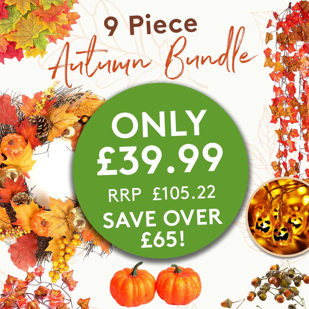 Best Artificial Autumn Halloween Fall Harvest Decorations Bundle Pack - front view