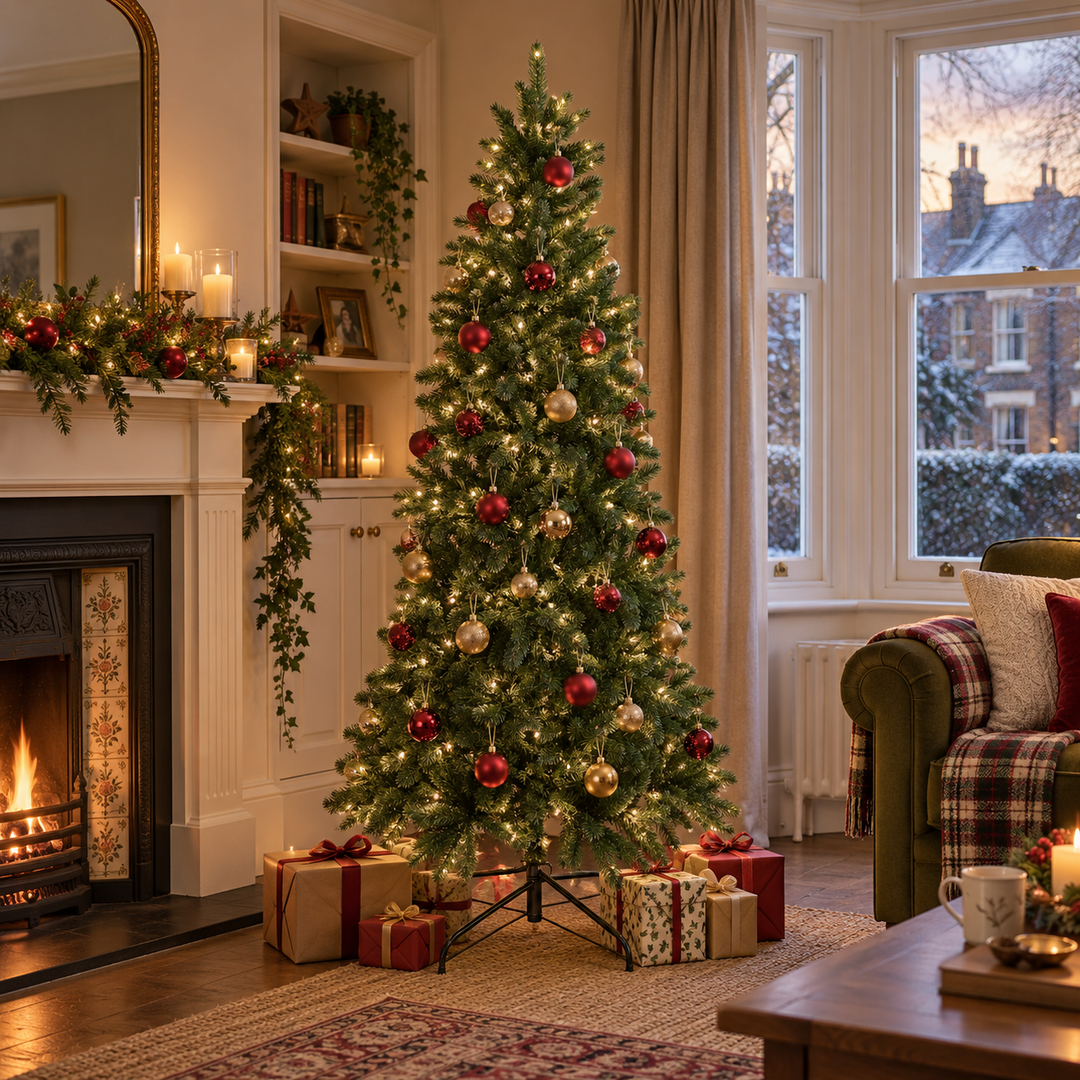 Best Artificial Slim Premium Full PE Tips Christmas Tree - front view