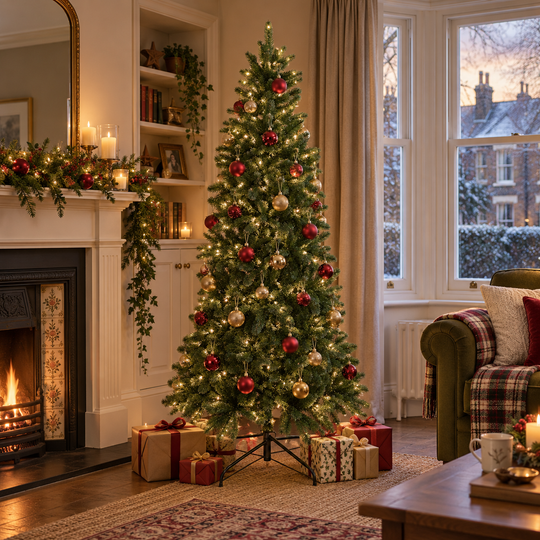 Best Artificial Slim Premium Full PE Tips Christmas Tree - front view