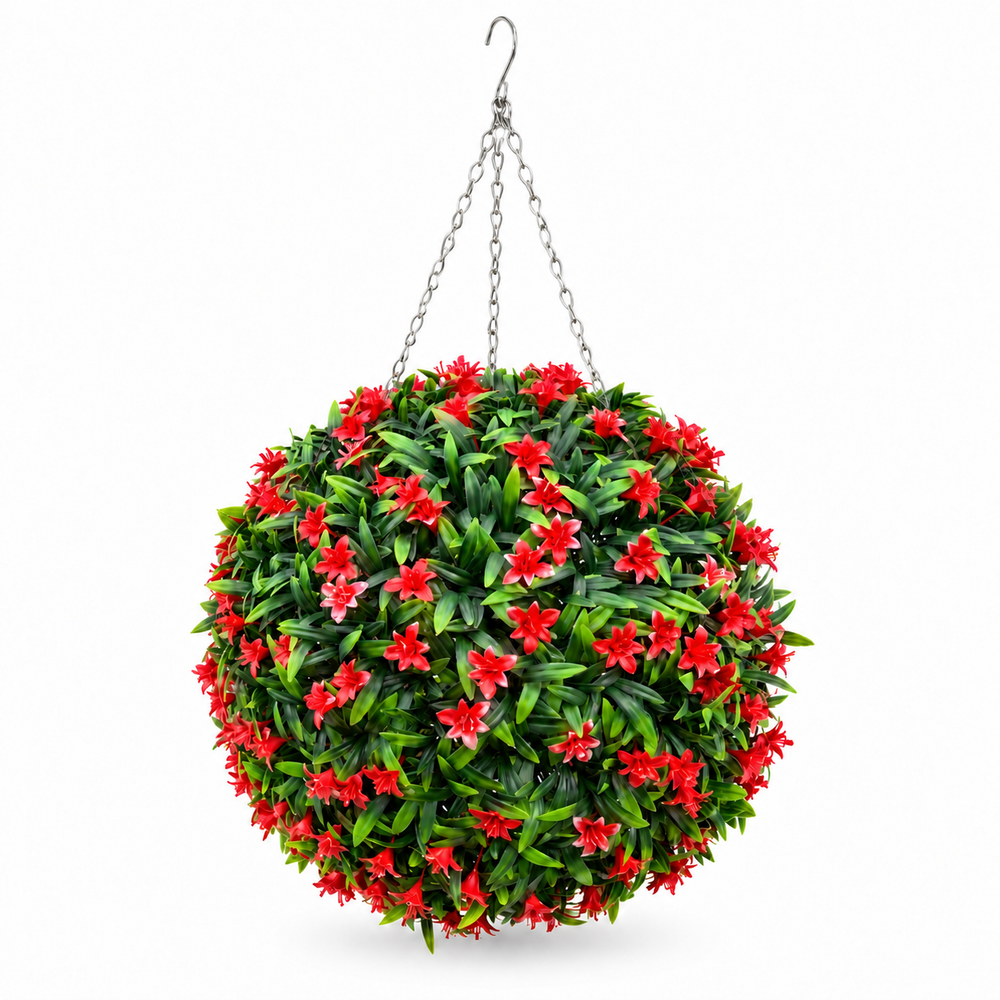 Best Artificial Red Lush Lily Flower Ball