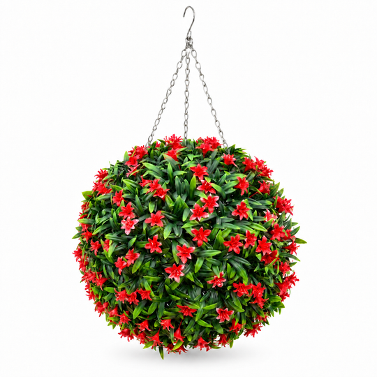 Best Artificial Red Lush Lily Flower Ball