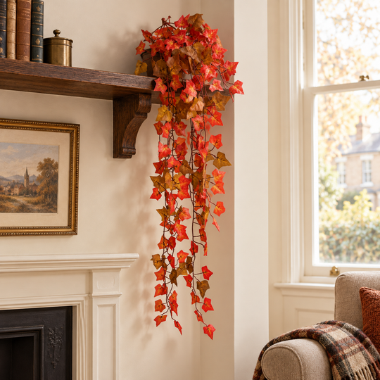 Best Artificial 100cm Two Tone Autumn English Trailing Ivy Garland - TI15