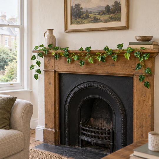 Best Artificial 7ft - 210cm Teardrop Ivy Garland - IL12 - front view