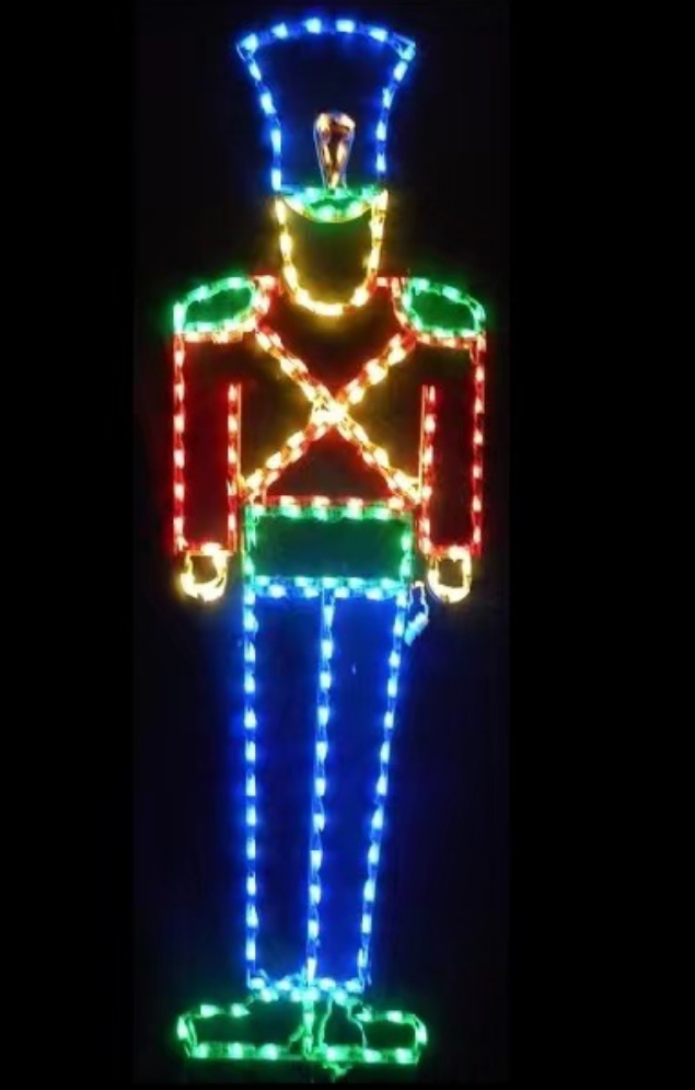 Best Artificial 150cm Multicolour Christmas Nutcracker Rope Light with 240 LEDs stock photograph