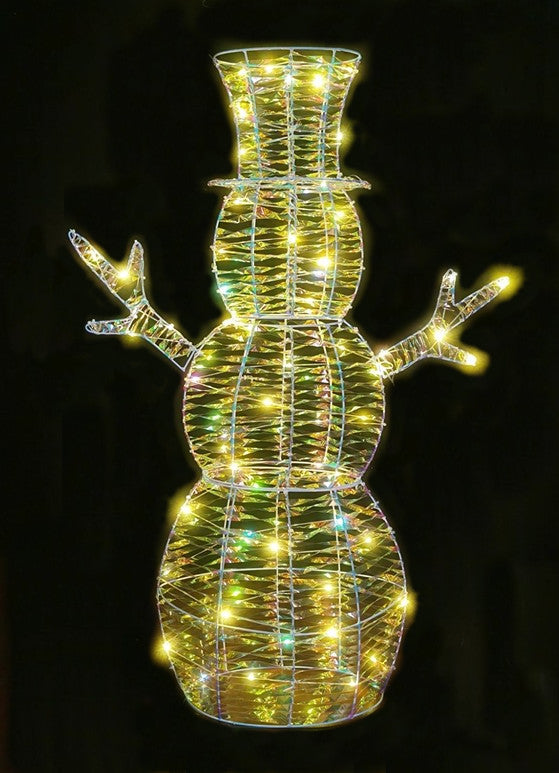 Best Artificial 4ft Warm White 3D Christmas Snowman with 100 LEDs stock photograph