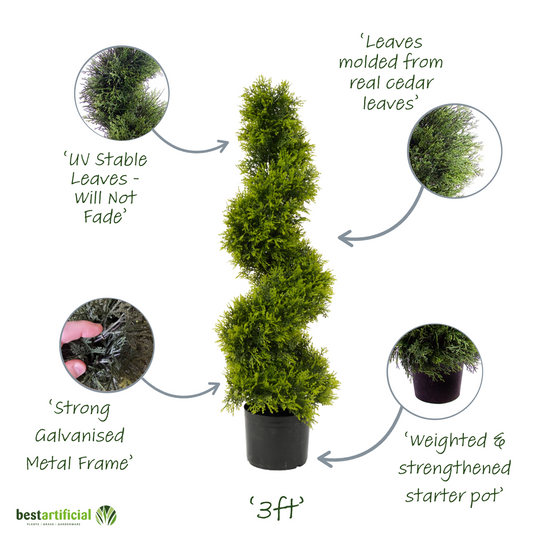 Best Artificial Cedar Spiral Topiary Tree