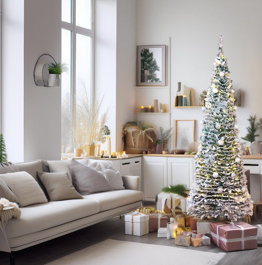 Best Artificial Frosted Pop-up Pre-Decorated Pre-Lit Christmas Trees (Battery Powered)