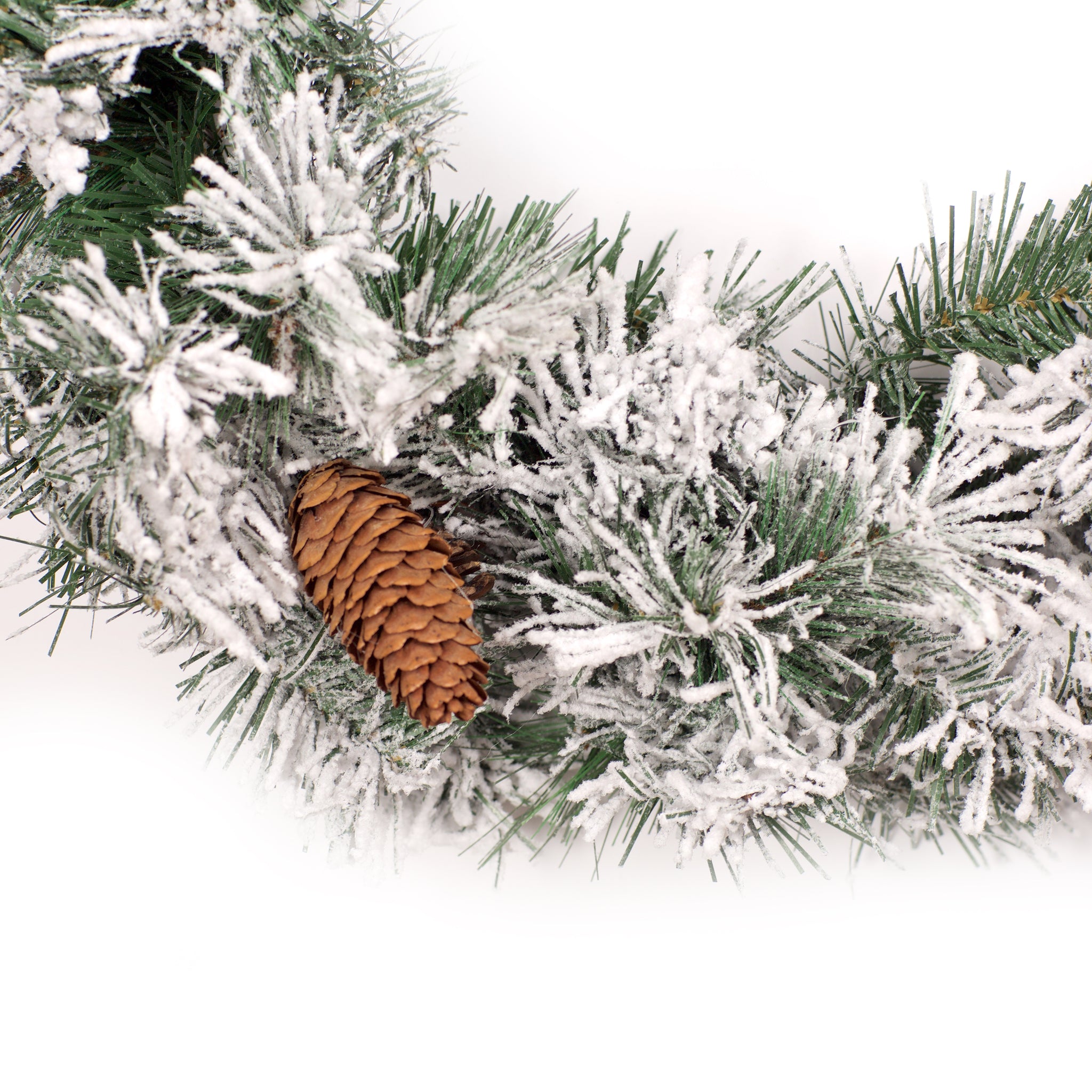 Best Artificial 6ft-9ft-12ft Frosted Luxury Christmas Garland with Pine Cones - Optional Lights