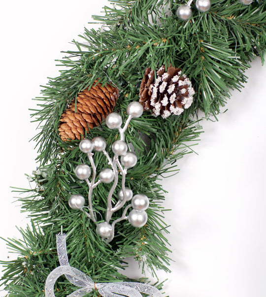 6ft - 9ft or 12ft Decorated Frozen Christmas Garland with Realistic Ice Crystals - Optional Lights