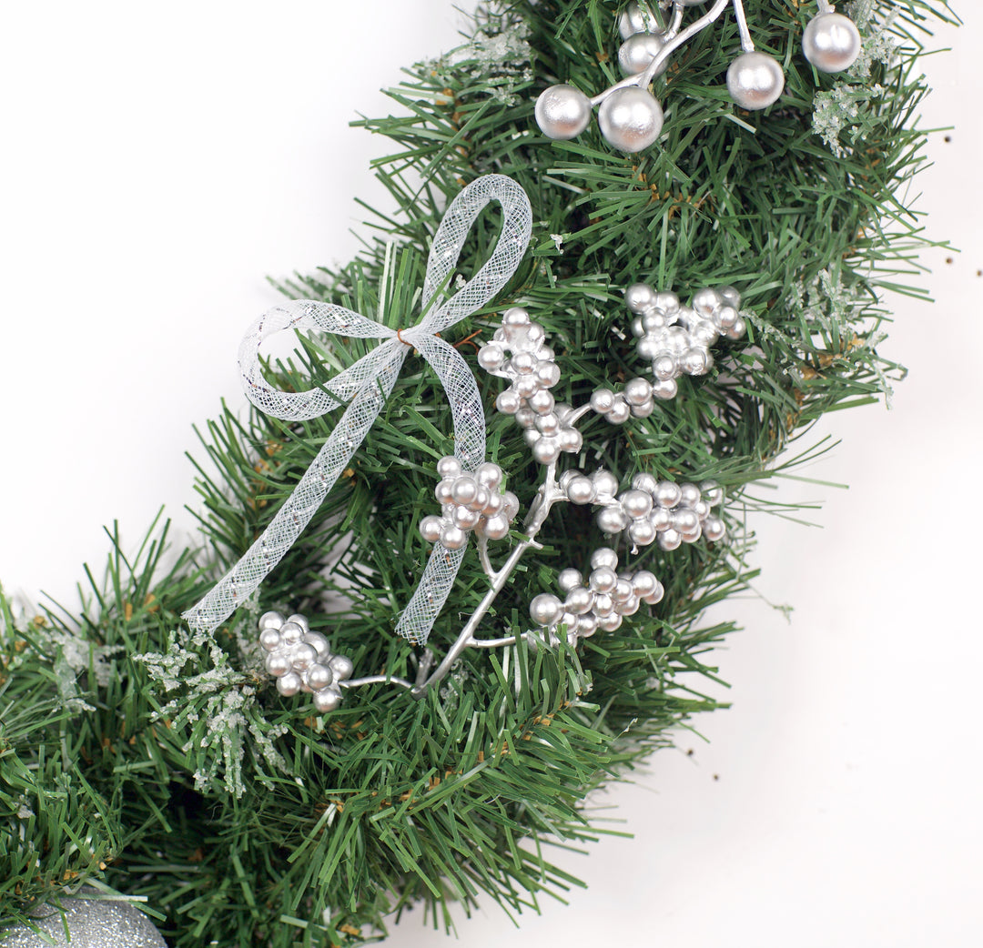 6ft - 9ft or 12ft Decorated Frozen Christmas Garland with Realistic Ice Crystals - Optional Lights