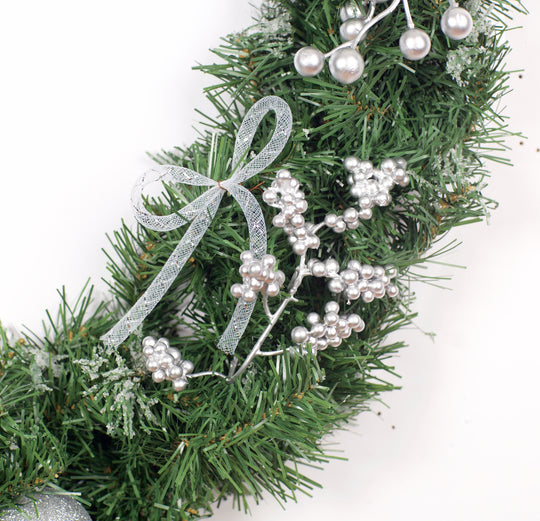 6ft - 9ft or 12ft Decorated Frozen Christmas Garland with Realistic Ice Crystals - Optional Lights