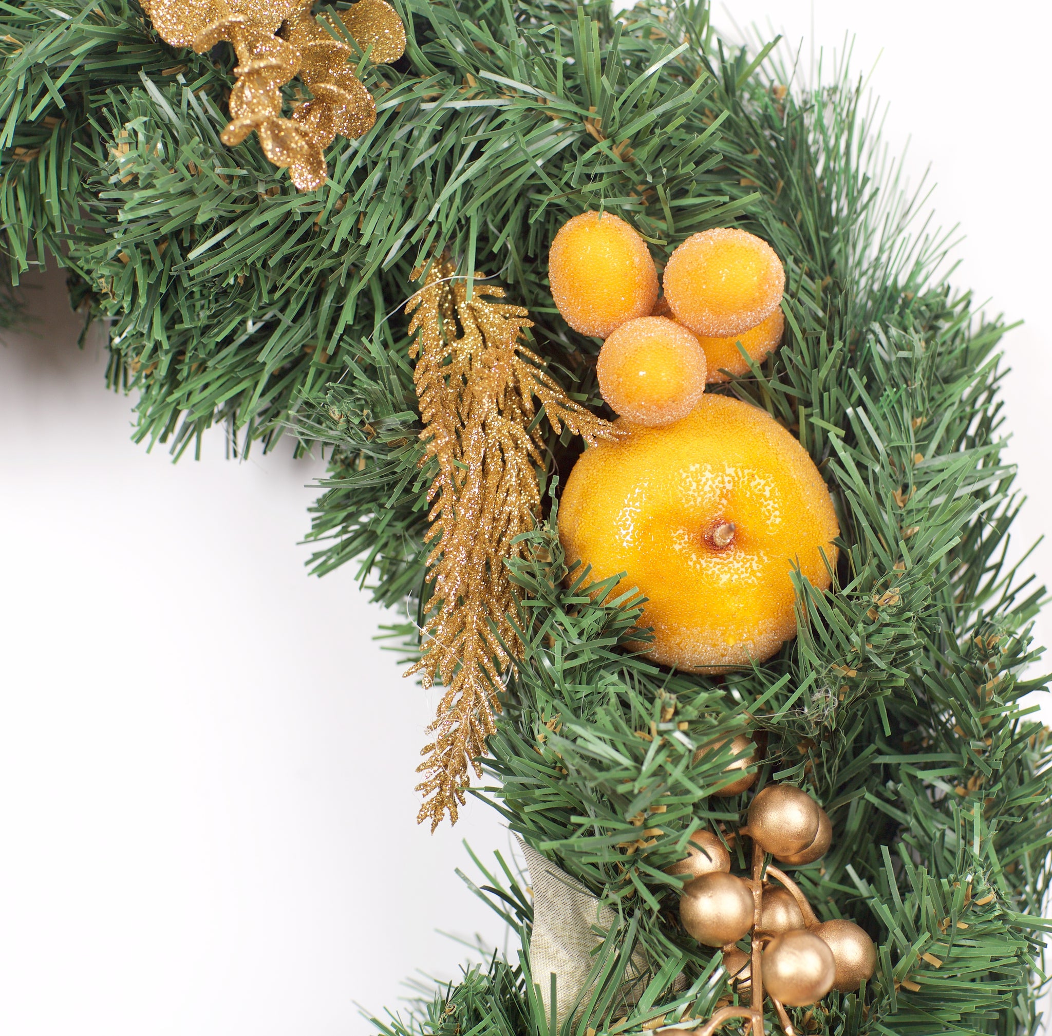 Best Artificial Christmas 6ft-9ft-12ft Copper, Bronze & Gold Decorated Christmas Garland With Gold Dusted Acorns - Optional Lights