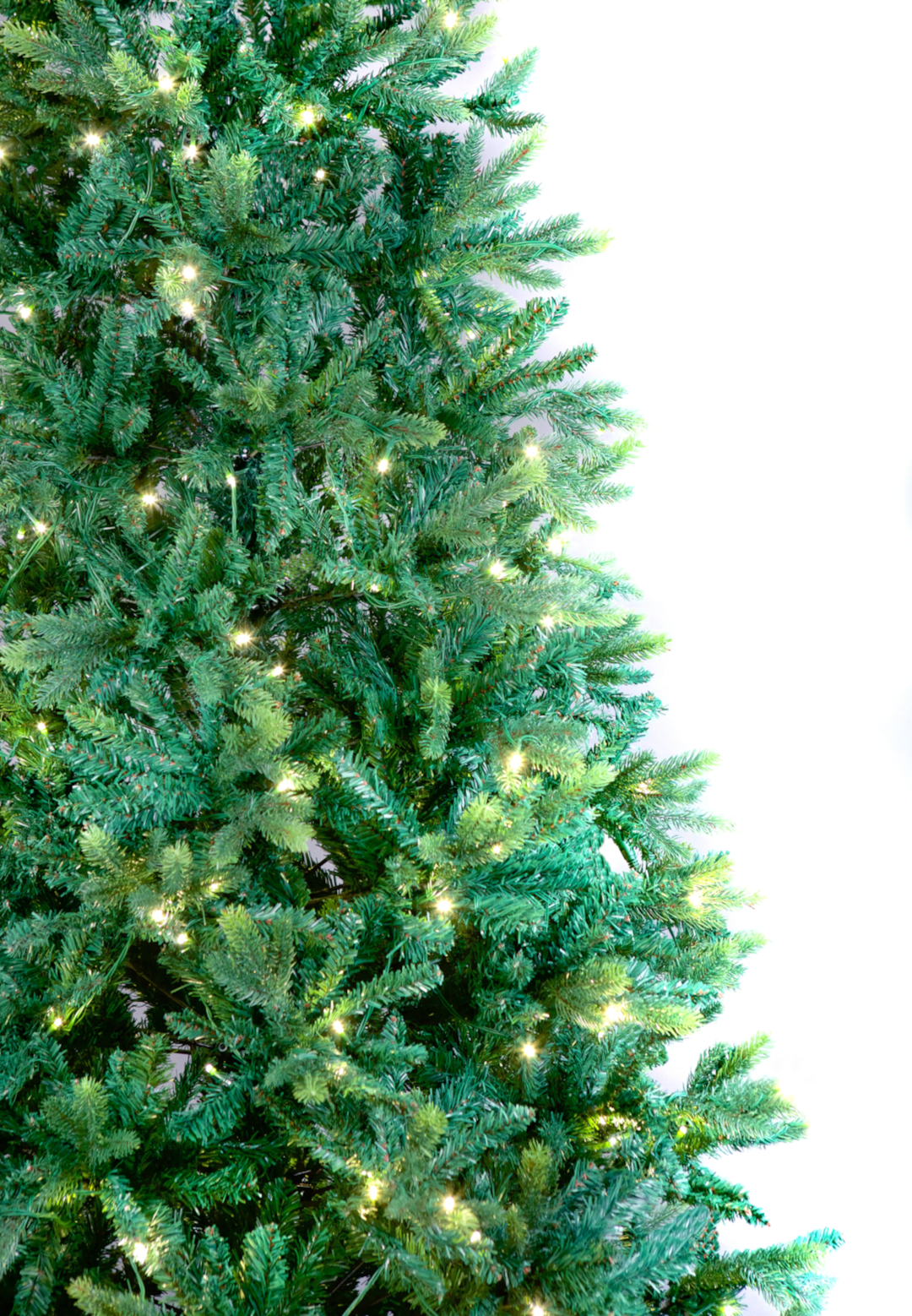 Best Artificial Balsam Fir Pre Lit Christmas Tree With Real Feel PE Tips, Hinged With LED Lights