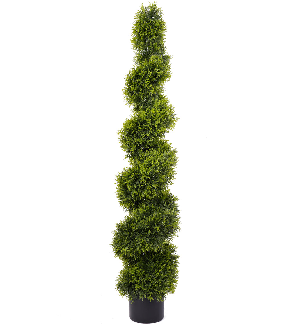 Pair Of Best Artificial 5ft Cedar Spiral Trees