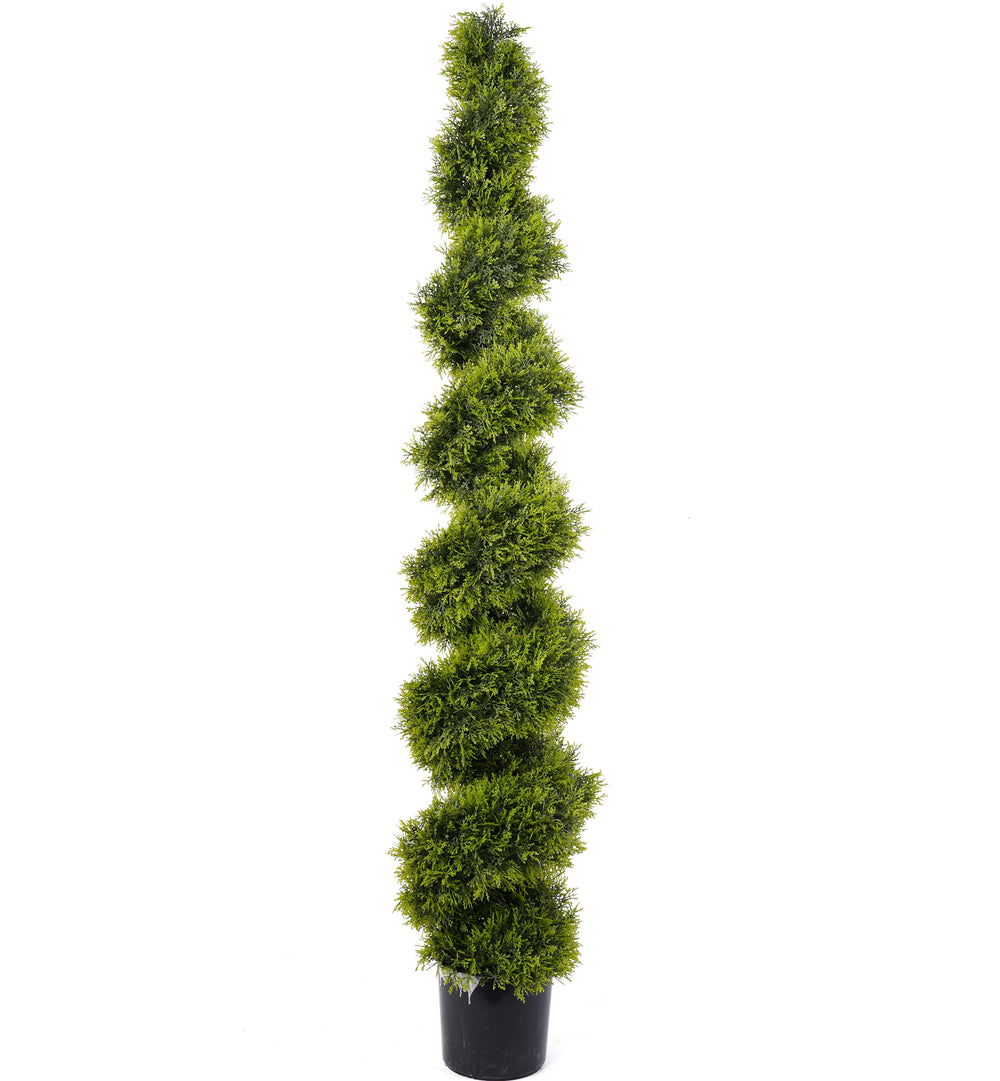 Pair Of Best Artificial 6ft Cedar Spiral Trees