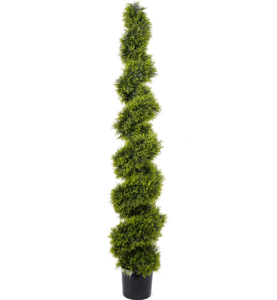 Pair Of Best Artificial 6ft Cedar Spiral Trees