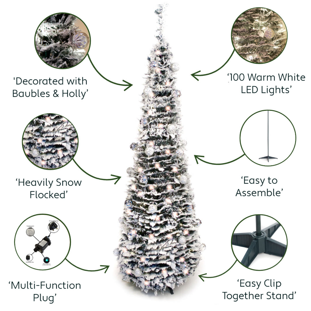 Best Artificial Battery Powered Pop-up 6ft Pre-Decorated Pre-Lit Christmas Trees