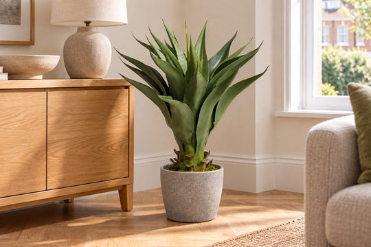Best Artificial 3ft - 80cm Aloe Vera Plant in a UK home or garden setting