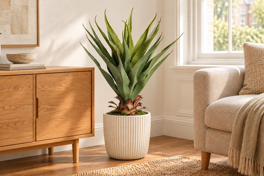 Best Artificial 2ft - 70cm Aloe Vera Plant in a UK home or garden setting